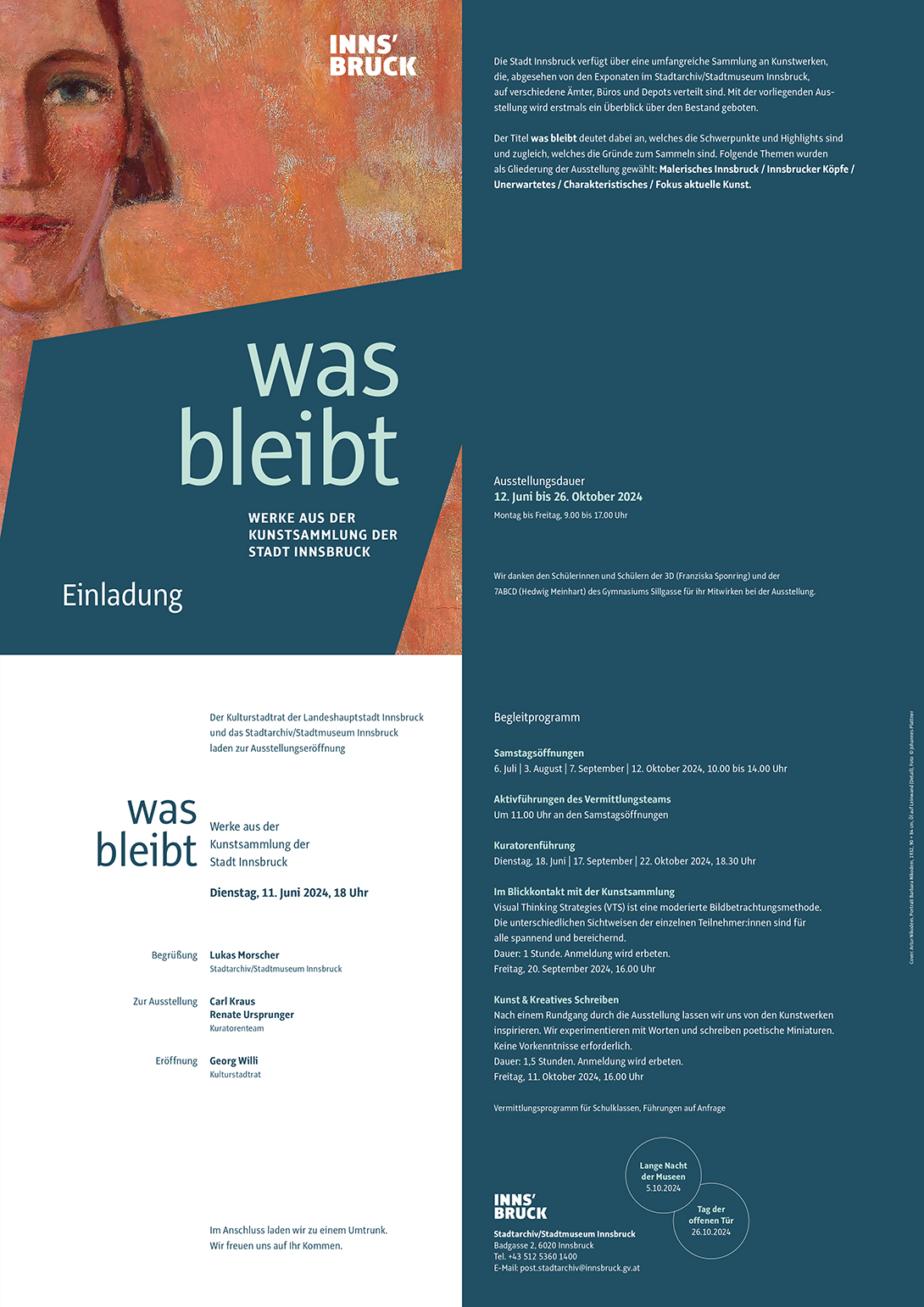 was bleibt; Werke aus der Kunstsammlung der Stadt Innsbruck; Martina Gasser; Stadtarchiv/Stadtmuseum Innsbruck